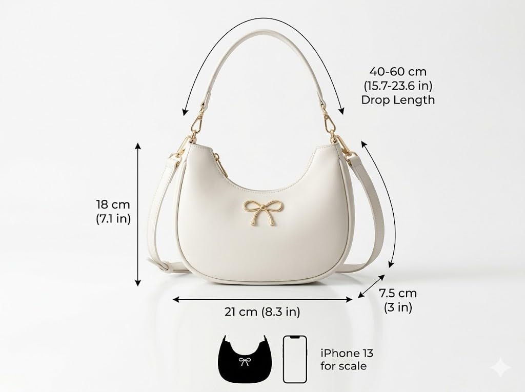 PAVILONN PU Leather Handbag for Women, Stylish Ladies Purse, Shoulder Bag, Sling Crossbody Bag, Fashion Hobo Handbag, Trendy Girls Purse, Designer Ladies Bag for Office Party, Mini Handbag - Image 2