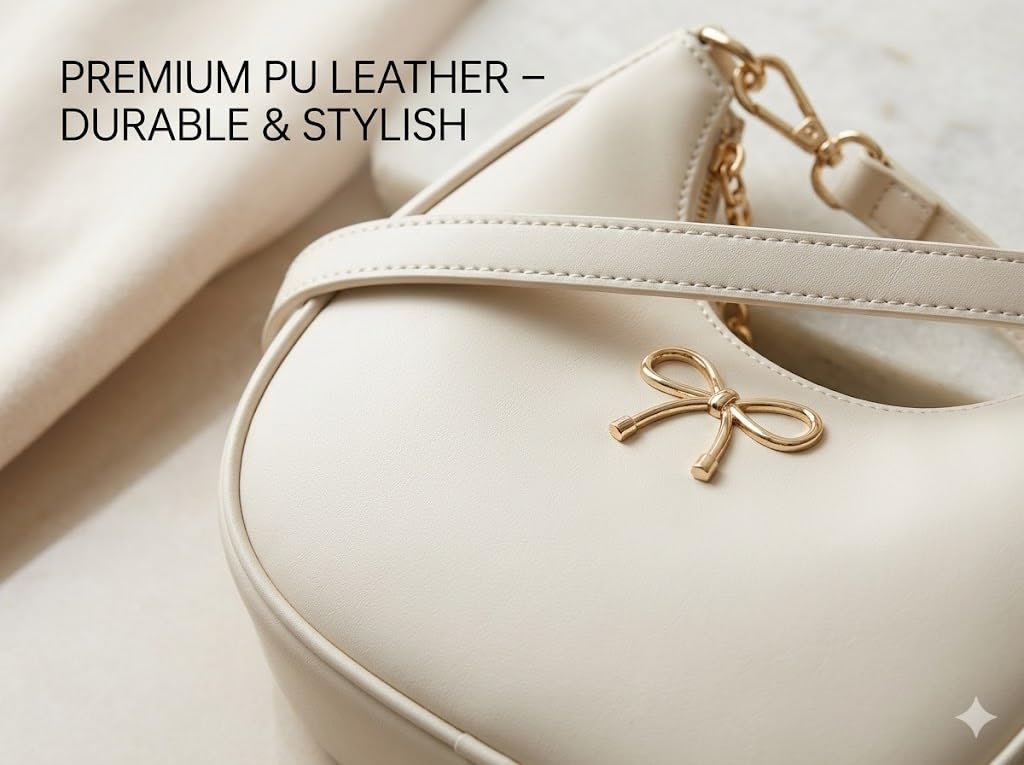 PAVILONN PU Leather Handbag for Women, Stylish Ladies Purse, Shoulder Bag, Sling Crossbody Bag, Fashion Hobo Handbag, Trendy Girls Purse, Designer Ladies Bag for Office Party, Mini Handbag - Image 3